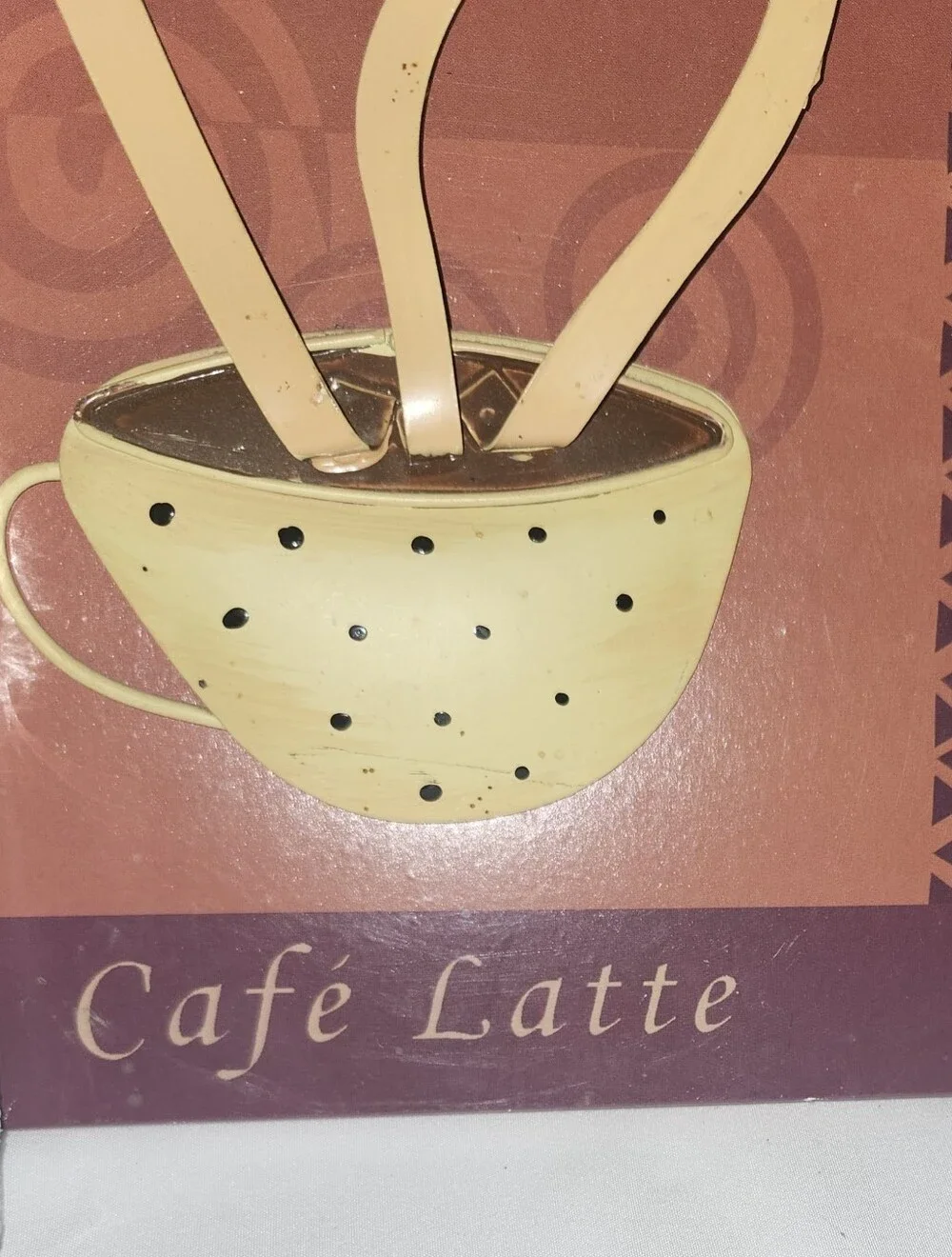 Cafe Latte Wall Art and Coffee House Sign Set - Brown